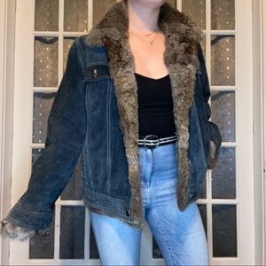 Wilsons leather jacket with fur